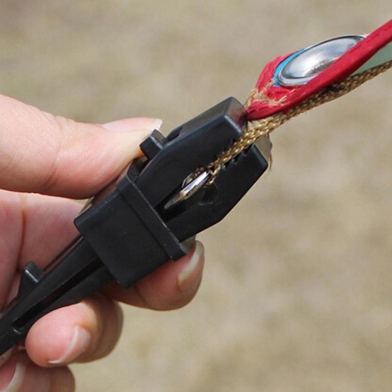 2 Pcs Tents Wind Rope Clamp Awnings Outdoor Camping Plastic Clip Tents Accessories