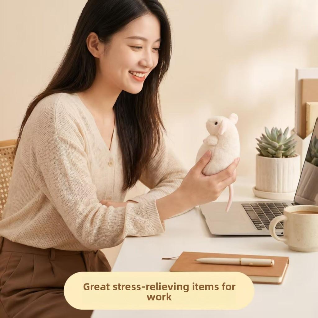Plush Mouse Stress Relief Toy With Soft Fabric For Kids And Adults