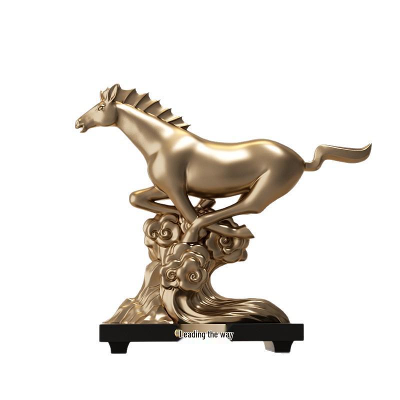 Nordic Horse Figurine: Modern Minimalist Resin Home Decor for Living Room & Wine Cabinet.