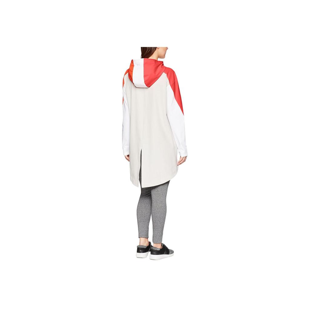 Under Armour Irregular Long Sleeve Hooded Jacket Women Tops White 1317852-100