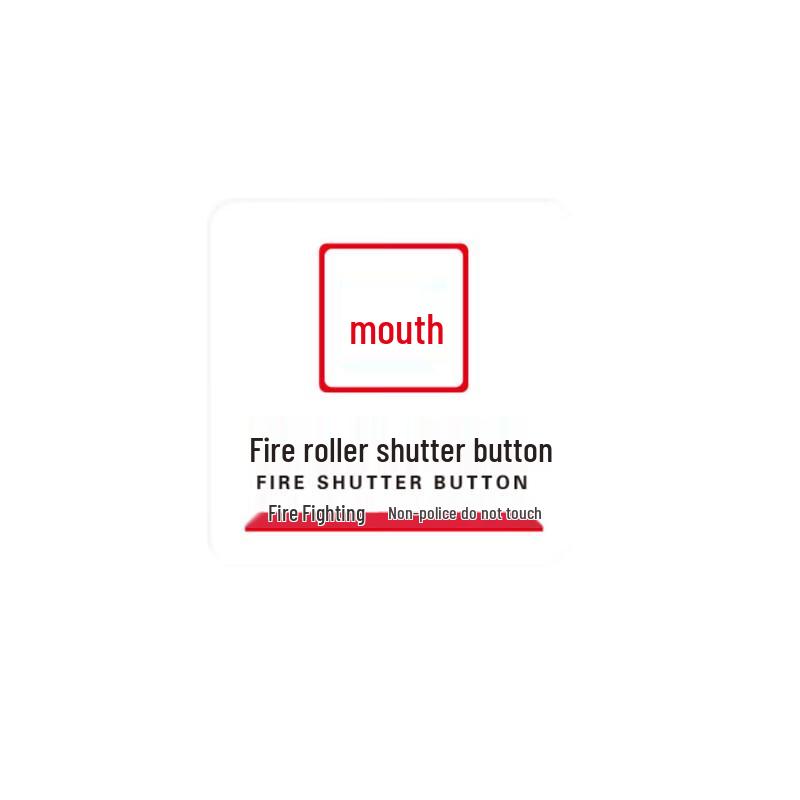 Fire Shutter Control Button Sign