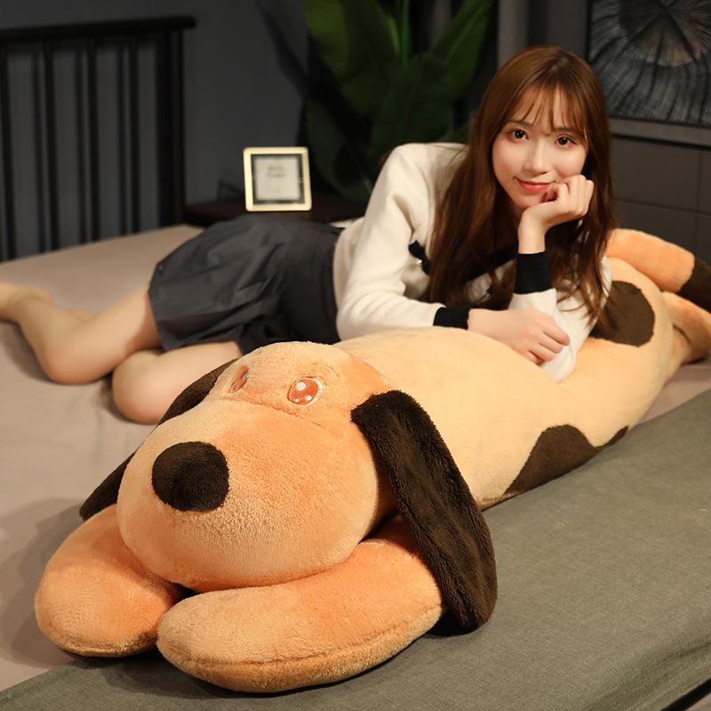 Pappa Dog Plush Toy Sleeping with Super Soft Men and Women Style Dolls On The Bed