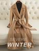 Women's Double-Faced Cashmere Coat: Mid-Length, Over-Knee, Slim Fit, Straight Shoulder, 2024 Autumn/Winter New Style.