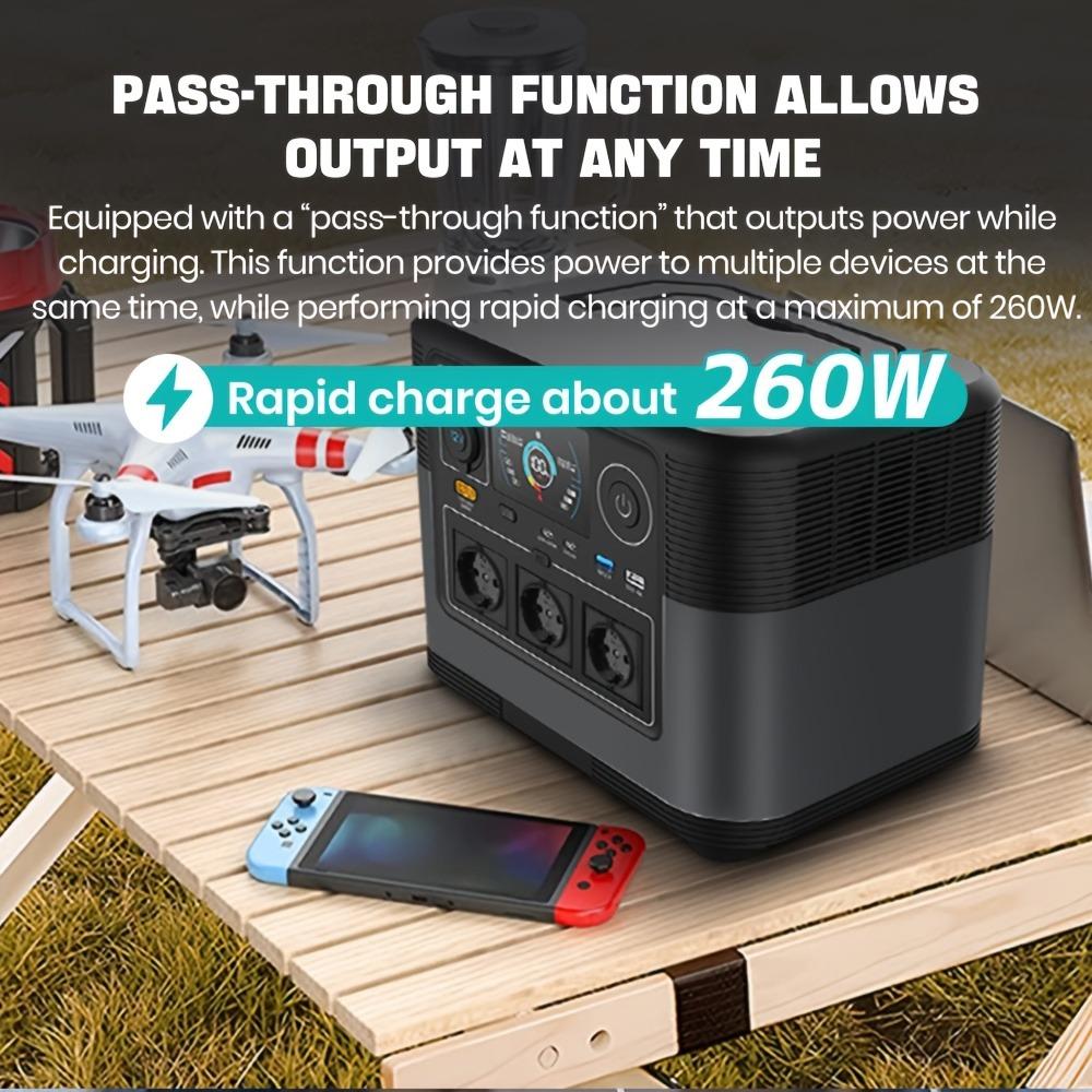 Portable Power Station 1200W 1008Wh LiFePO4 Battery Backup Power Supply with LCD Display for Camping, RV, Vehicle & Mobile Office