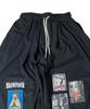 SK8ER ROCK Old Photo Sweat Wide Pants ((Black))