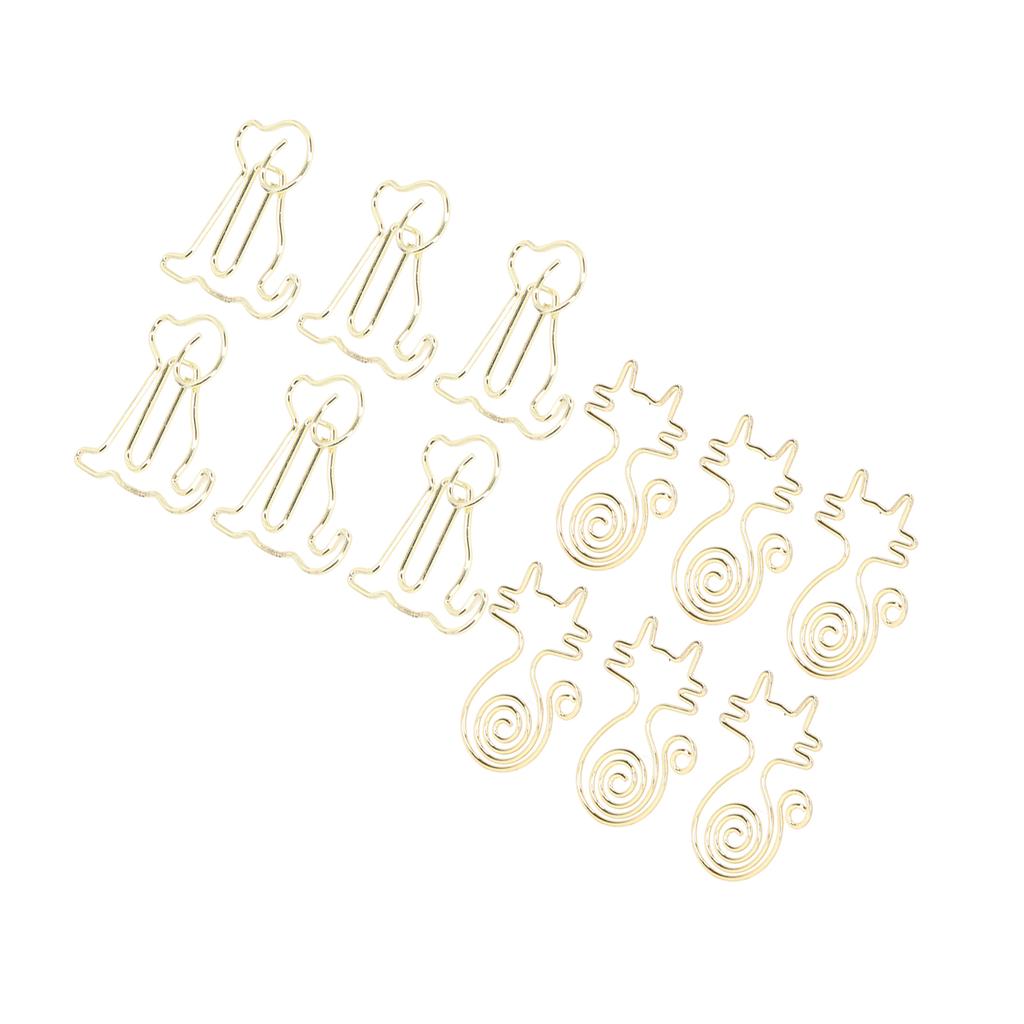 100Pcs Gold Paper Clips Metal Rustproof Plating Process Gold Fadeless Widely Used Cute Paper Clips f