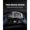 Tsar Bomba Men's Classic Tonneau Face Watch 50M Waterproof Sapphire Crystal Silicone Strap Blue 16.8mm Case Thickness