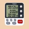 Digitaler Dual-Küchentimer 3 Kanäle Count UP/Down-Timer Kochtimer Stoppuhr Großes Display Einstellbare Lautstärke