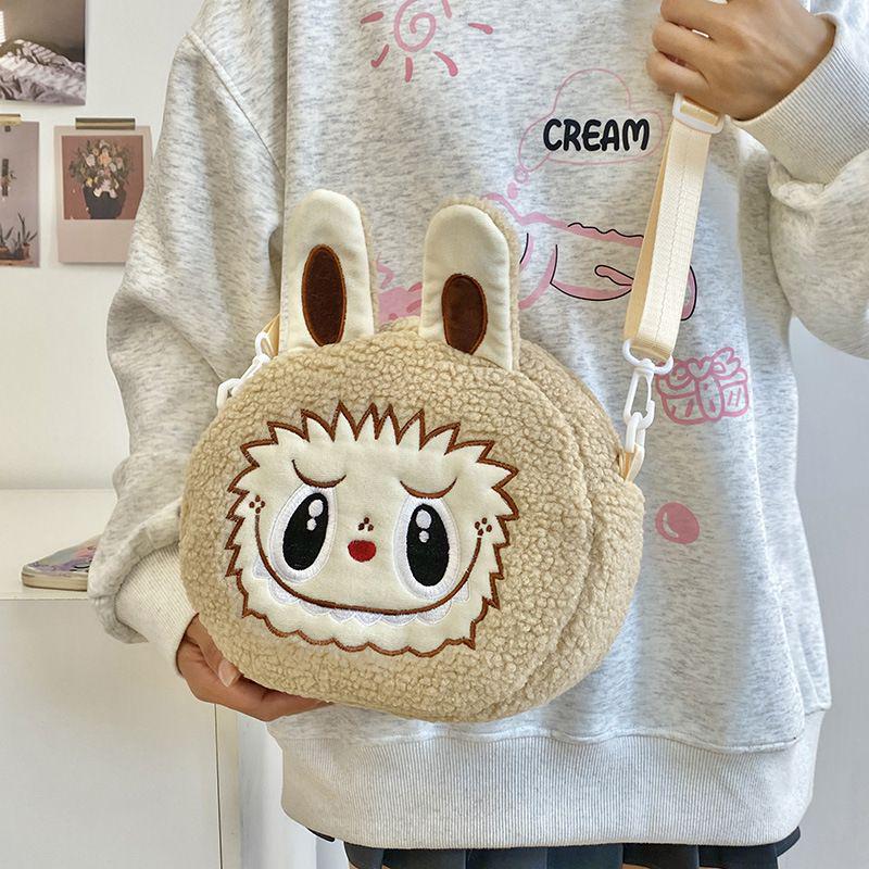 Personality Cartoon Sweet Kawaii Crossbody Bag Patchwork Fur Cute Fashion Handbags Women Funny Y2k Aesthetic Ins Shoulder Bags