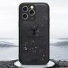 For iPhone 16 Pro Case Deer Pattern Cloth Texture PU Leather Hybrid Phone Cover