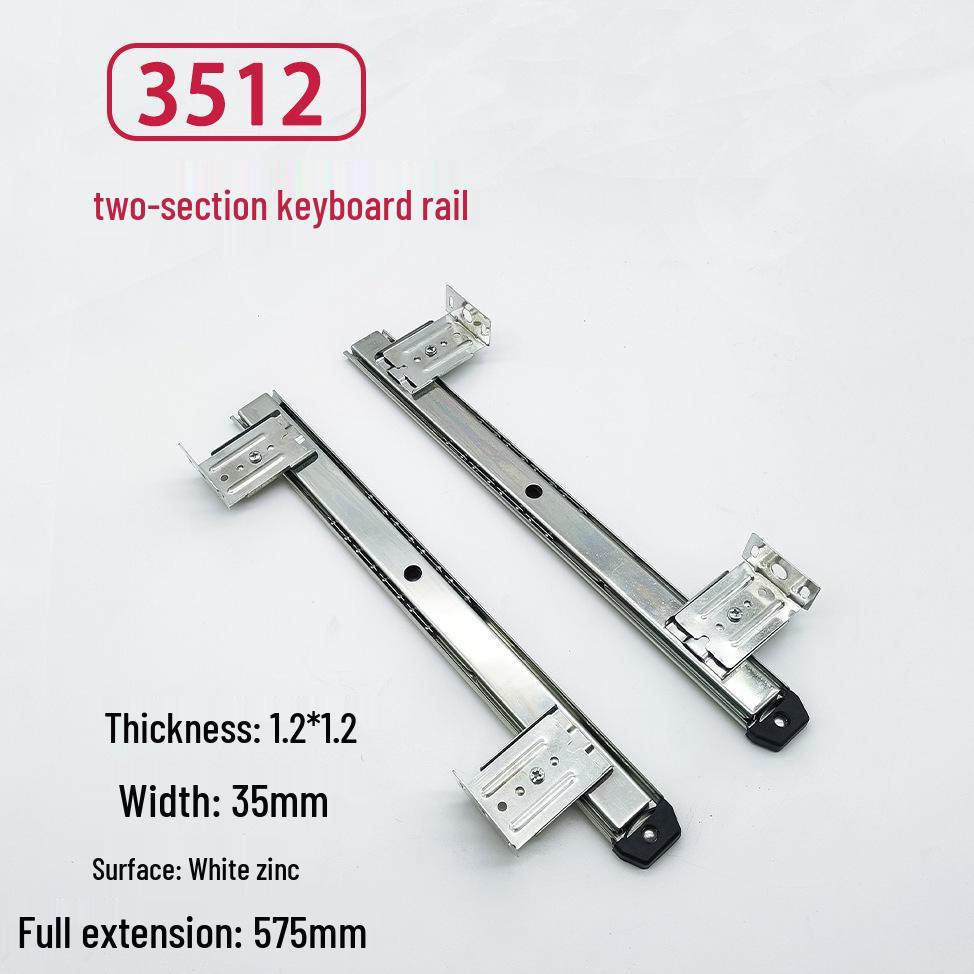 Zweiteiliger Computertisch Tastaturauszug Schiebeschiene mit Einhängebeschlag und Kugellager-Schubladenschiene.