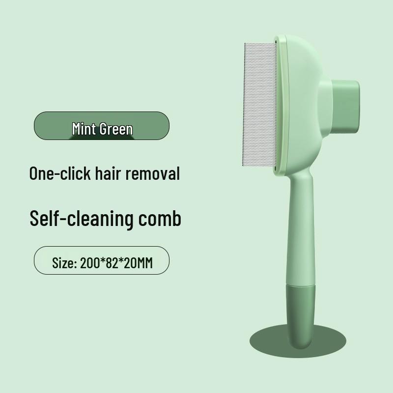 Pet Fine Tooth Comb for Cats & Dogs - Wooden Handle Rake Comb for Flea Removal & Detangling