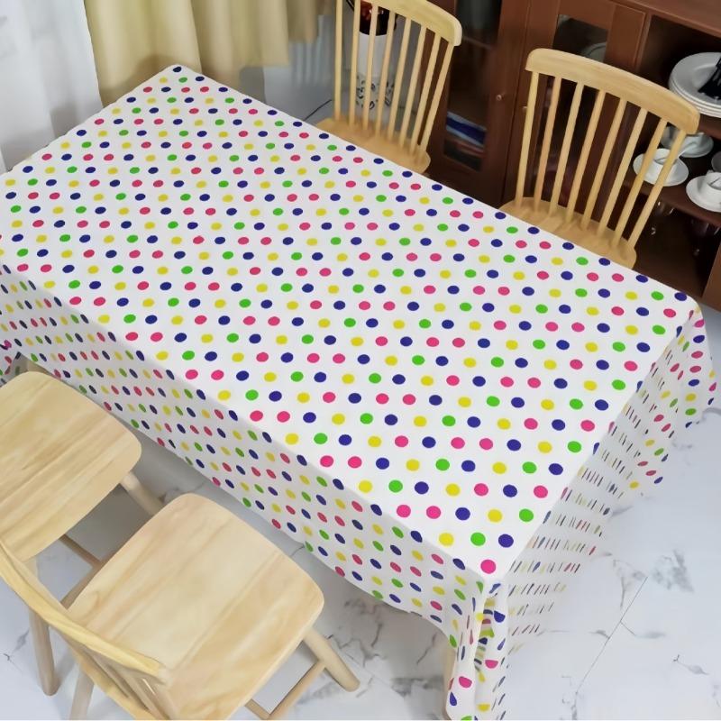 Happy Birthday Tablecloth Balloon Printed Disposable Waterproof Tablecloth Kindergarten Party Decora Birthday Theme Decoration Rectangular Tablecloths