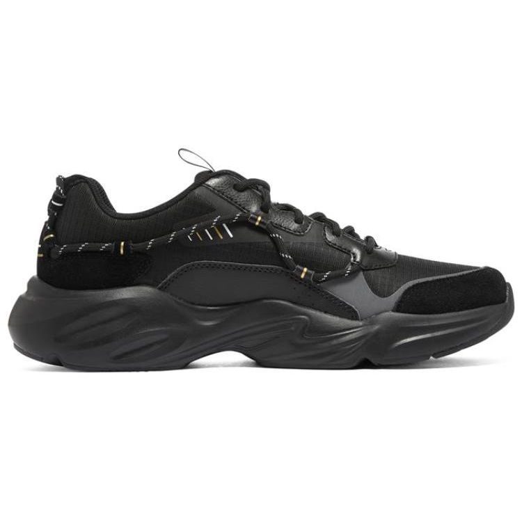 Skechers Stamina Waffle Bear Mesh Fabric Synthetic Leather Lifestyle Casual Shoes Men Sneakers Black 237431-BBK