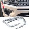 Car Styling ABS Chrome Exterior Front Fog Light Lamp Cover Decoration Sticker Trim 2pcs For Ford Expedition 2018