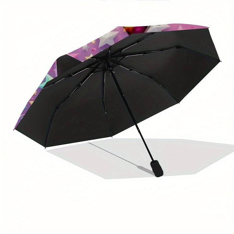Kuromi Automatic opening and closing folding umbrella with 8-rib frame and compact travel design, perfect for all occasions | Stylish foldin