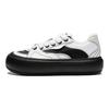 Li Ning Puff Platform Versatile Comfortable Simple Shock Absorption Low Top Skate Shoes Women Sneakers White Black AZGU012-2