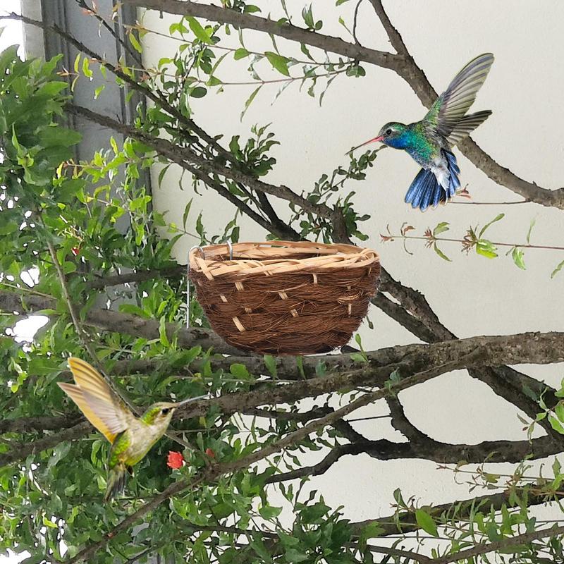 

Bird House Natural Bird Hut Woven Nest Bed Hummingbird House Woven Nest Bed Bird Nest For Budgie Parakeet Cockatiel Conure United States