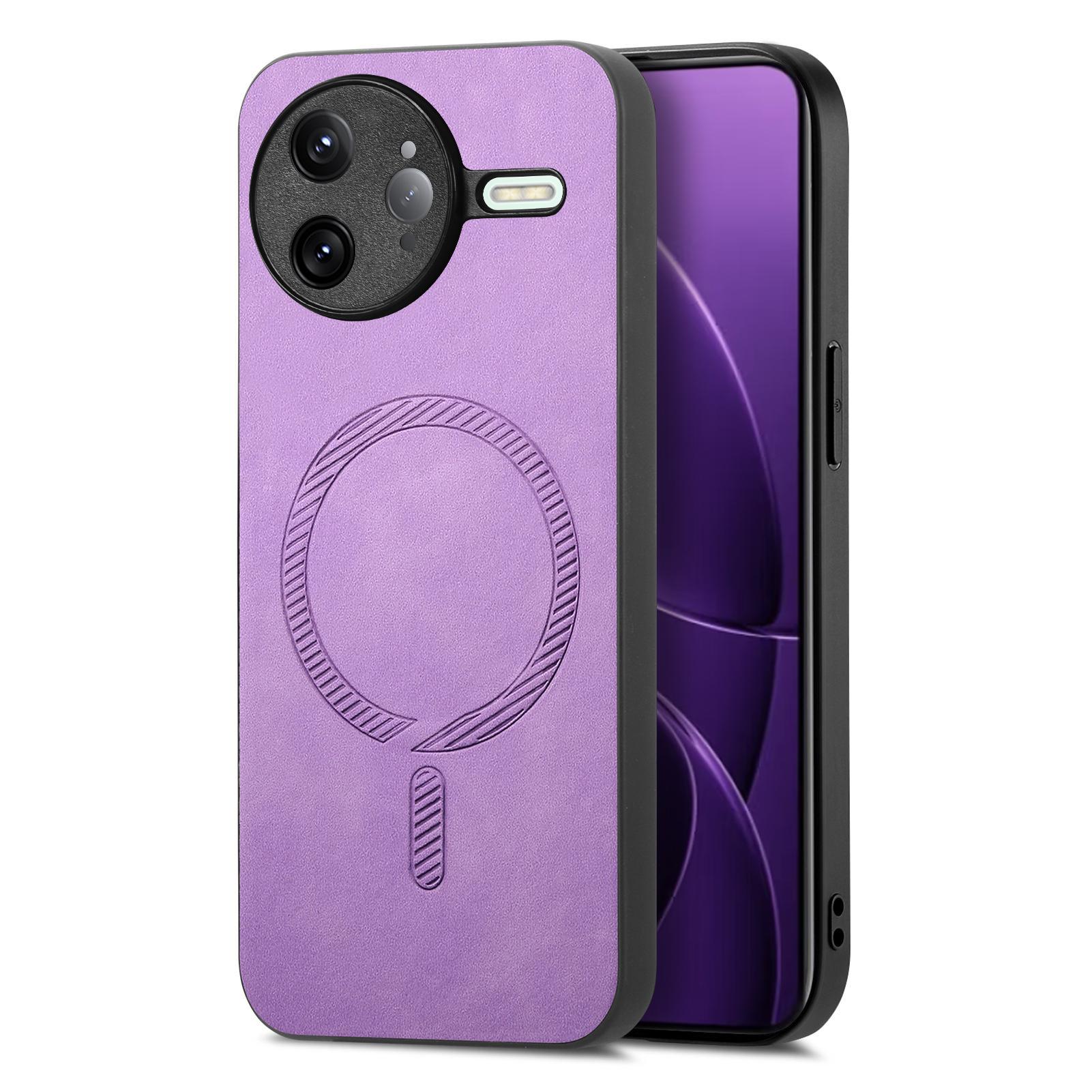 

Кожаная задняя крышка для Xiaomi Poco F7 Ultra 5G/Redmi K80 Pro 5G, совместимая с MagSafe, чехол для телефона с покрытием skin-touch Blue
