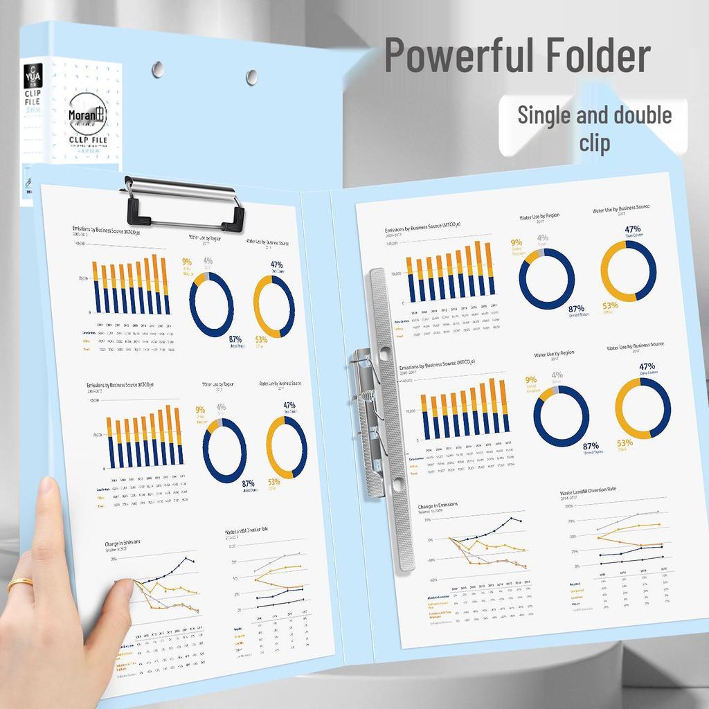 Thickened Test Paper Data Folder: Durable Clipboard for Students and Offices