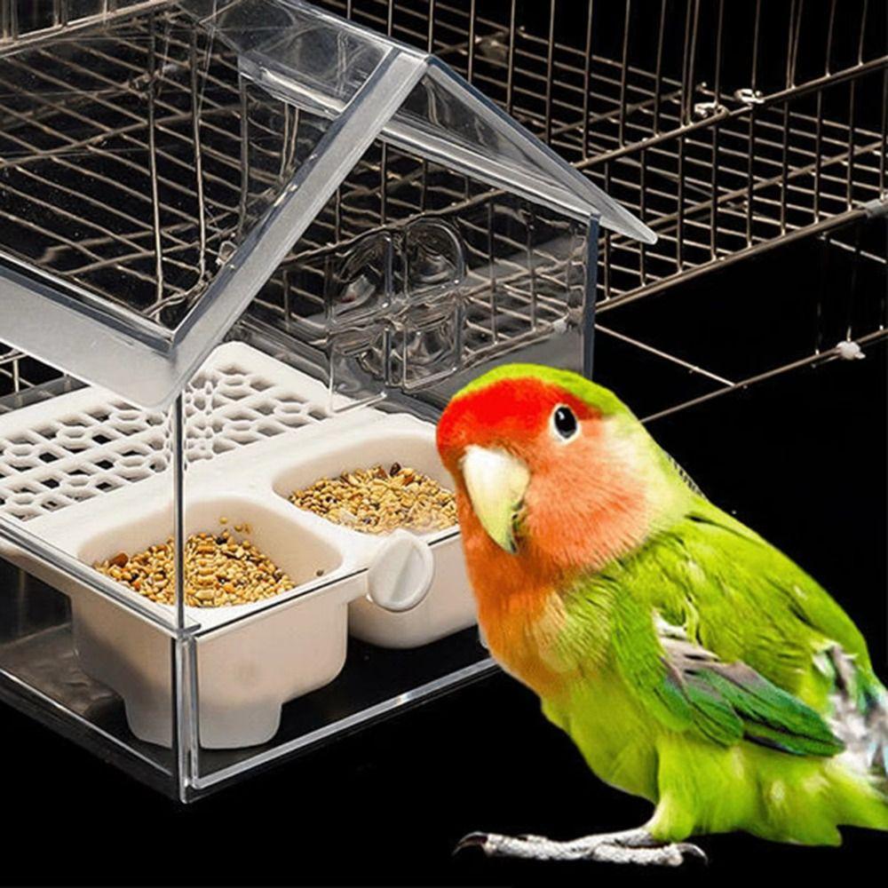 3-in-1 Vogel Papagei Futterbox Auslaufsicher Große Kapazität Vogelhäuschen Multifunktion Verhindert Streuung Vogeltränke
