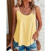 Double Shoulder Camisole Undershirt Round Neck Jacquard Inner Sleeveless Bottoming Shirt Female