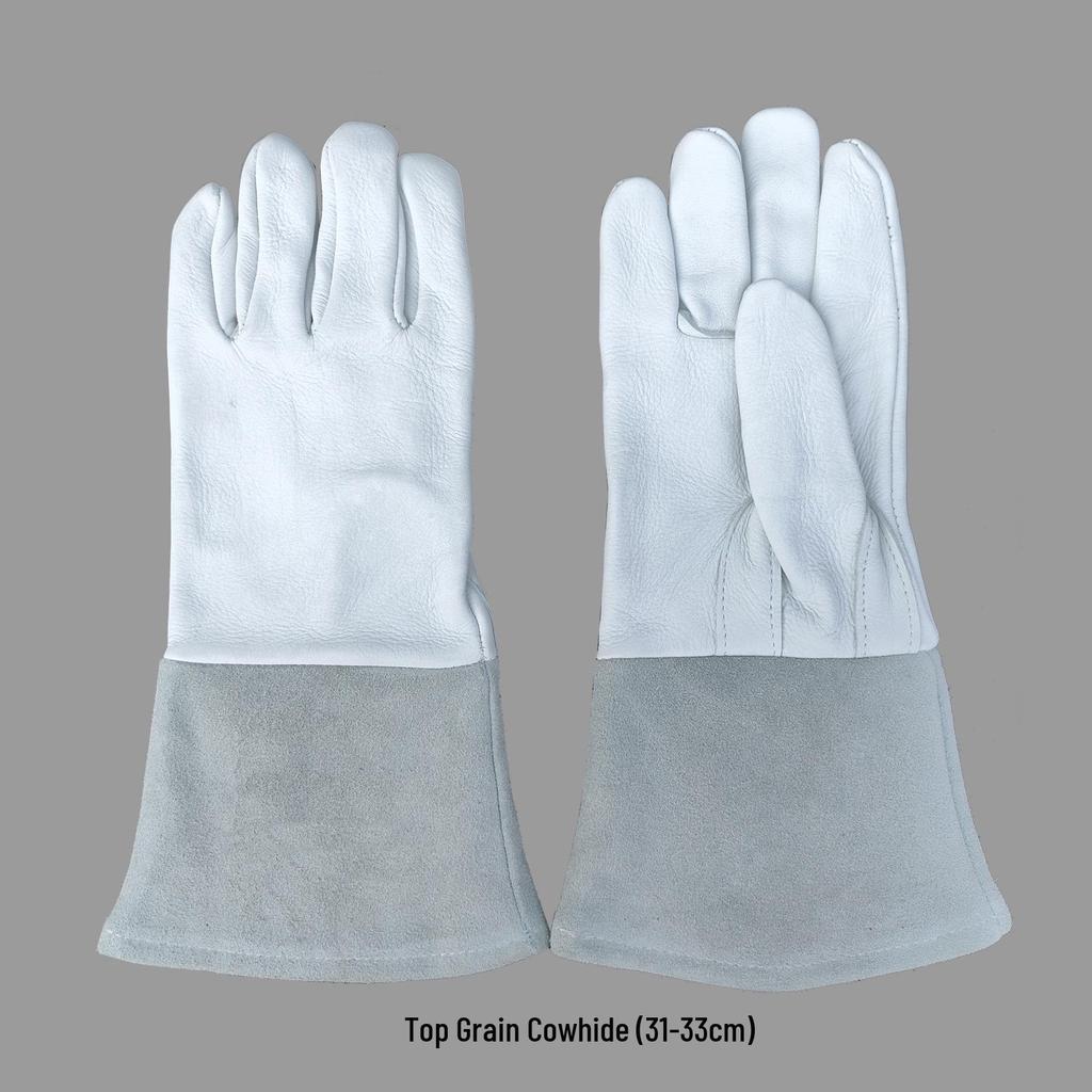 Cowhide Sheepskin Weld & Garden Gloves - Wear & Heat Resistant, Soft Leather Labor Protection