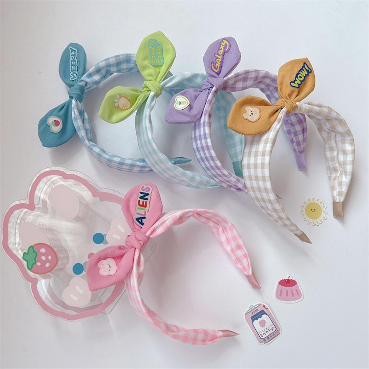Koreanische Version Kinder Obst Cartoon Schleife Stirnband Mädchen Dreidimensionale Hasenohren Haarnadel Süßes Mädchen Breitkrempiges Stirnband