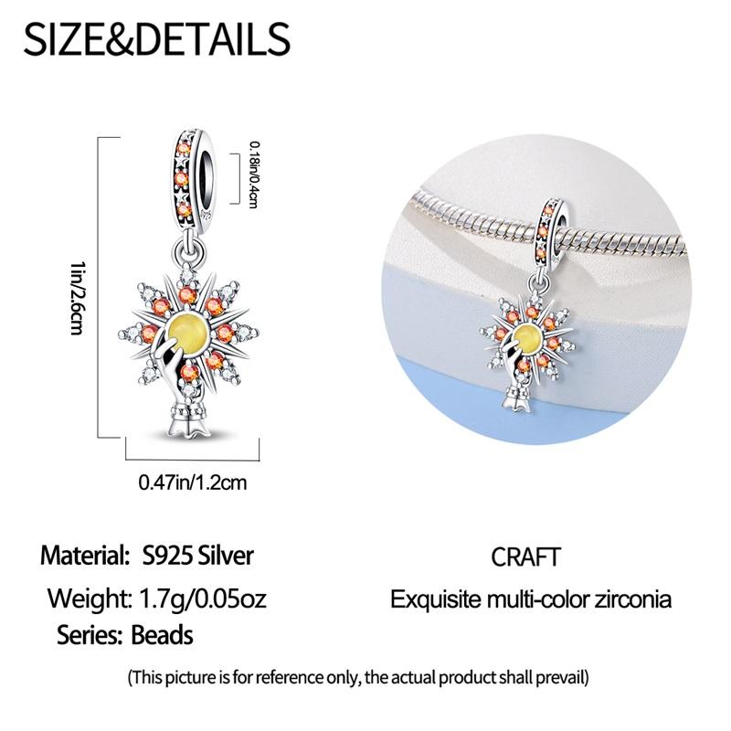 925 Sterling Silver Evil Eye Tarot Justice Star Coins Beads Sun Moon Star Lovers Pendant Charms Beads DIY Jewelry For Women