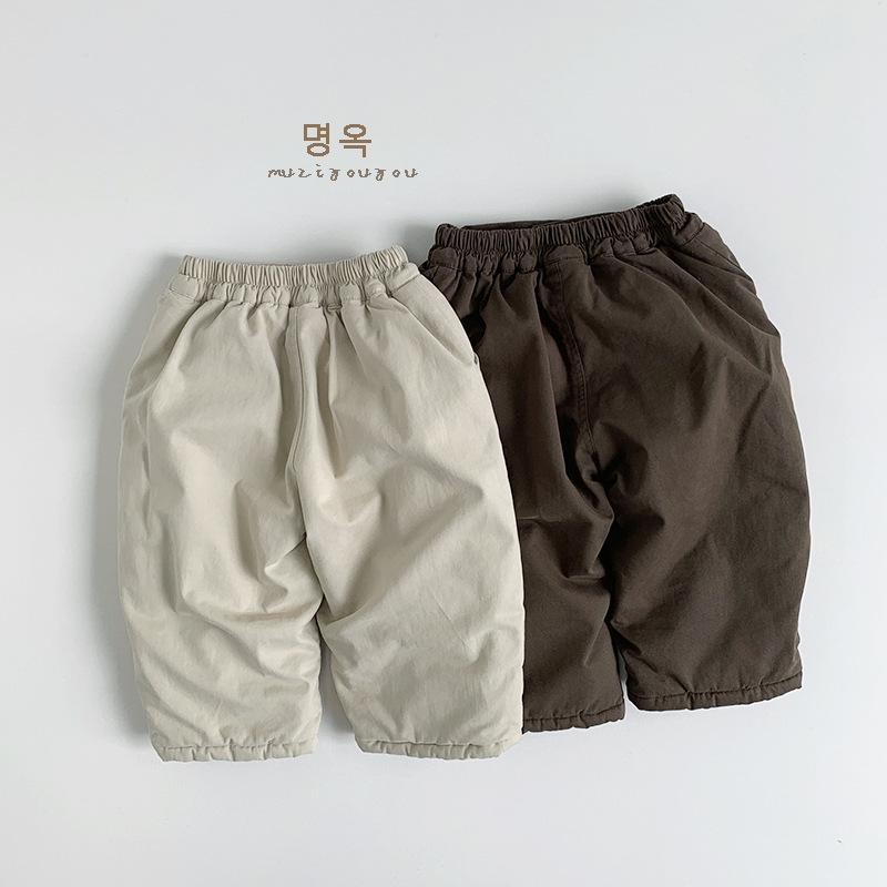Warm Thick Padded Children Cotton Pants Korean Style Casual Winter Trousers For Boys And Girls