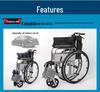Lightweight Foldable Oxford Cloth Wheelchair with Soft Seat and Four Brakes for Elderly Travel