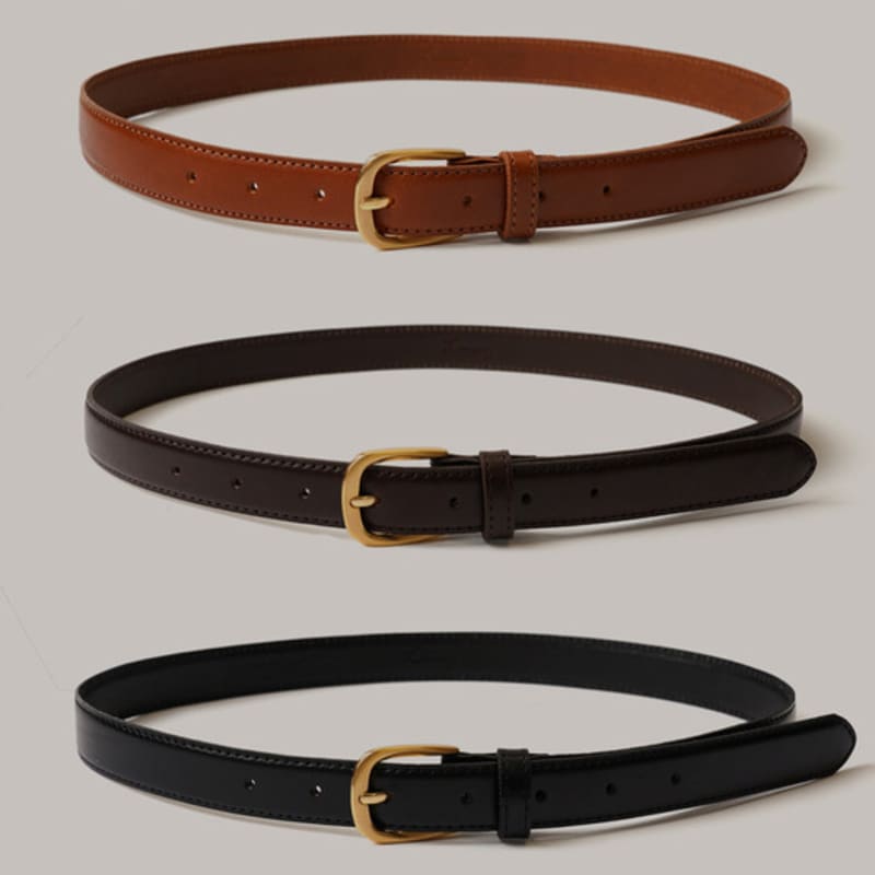 Laminez Hide Gold Buckle Belt - 3 Color