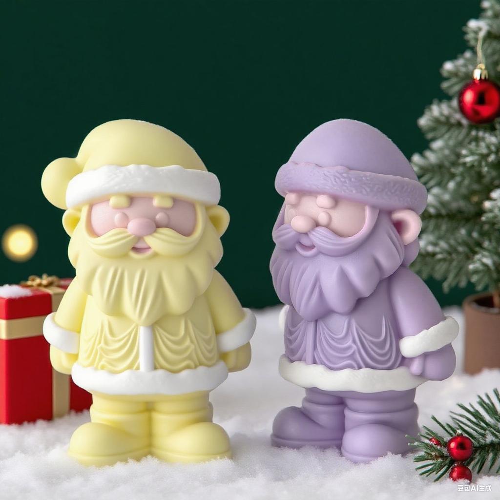 Santa Claus Candle Silicone Mold Christmas Decoration Ornament Resin Mold DIY Craft Handmade Soap Candle Making Xmas Decor Gift