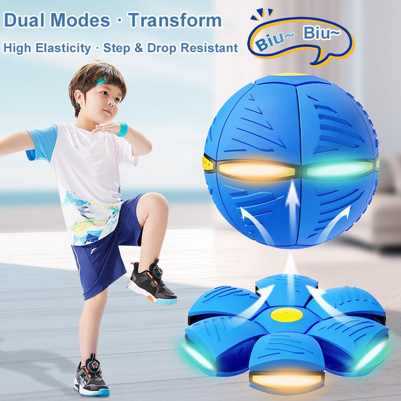 Portable Interactive Flying Saucer Ball Stomp Ufo Magic Balls, Flyer Transforming Glowing Jump Ball, Kids Bouncy Stomp Ball