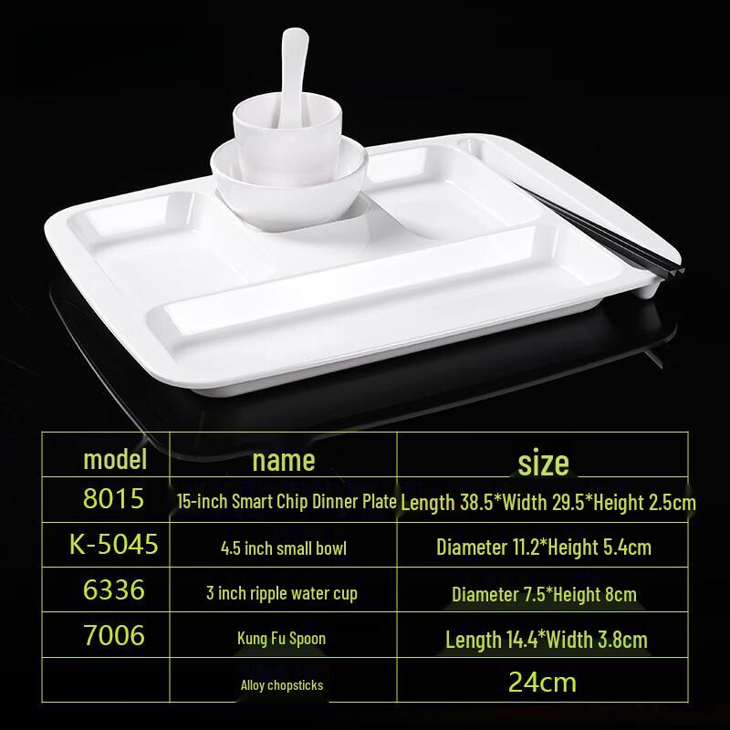 A5 Food-Grade Melamine 5-Compartment Divided Plate