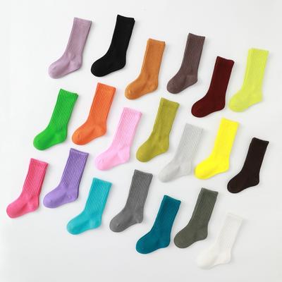 Children Socks 5 Pairs Casual Solid Color Kids Socks