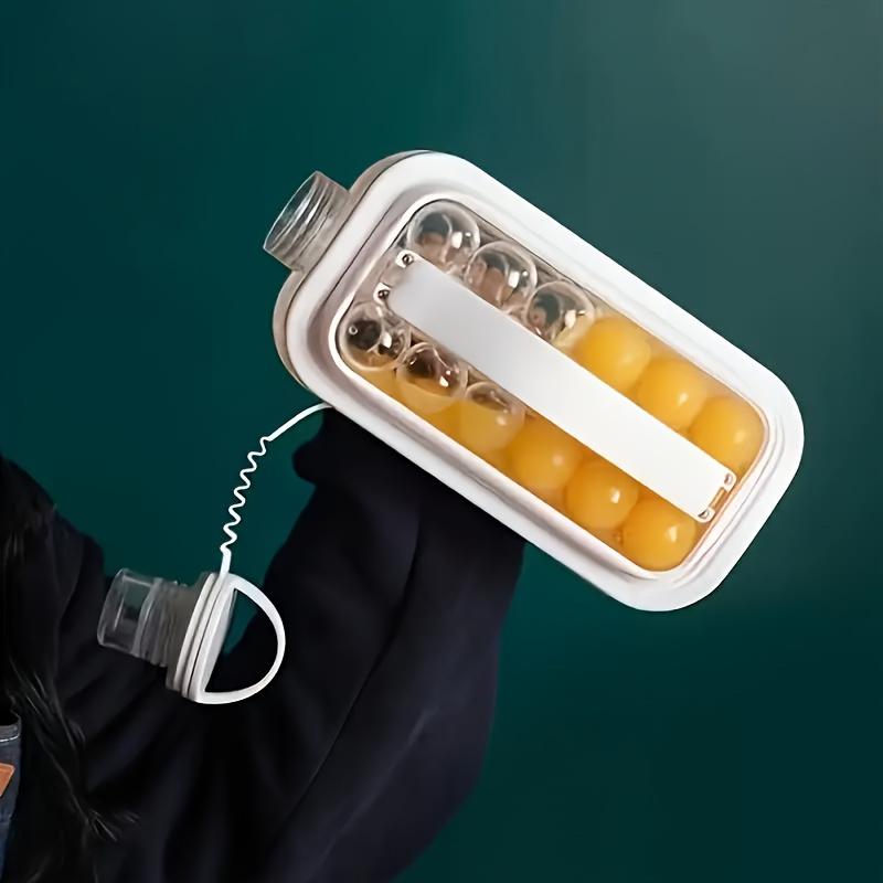 Portable Ice Tray - Large Capacity Bucket Mold and Refrigerator Accessory with Compressible Design for Easy Storage