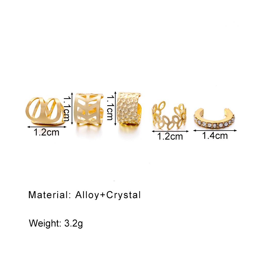 Ensemble de boucles d'oreilles en Zircon pour femmes, ensemble de boucles d'oreilles à Clip, Style Punk à la mode