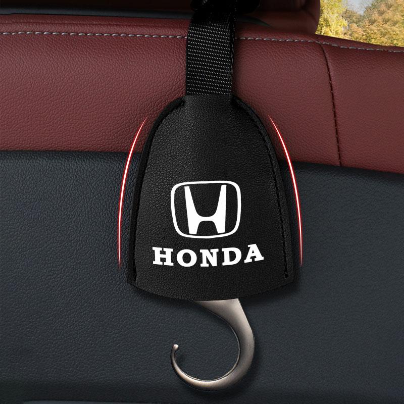 1/2pcs Leather Car Seat Back Hooks Portable Hanging Bag Rack for Honda Civic Xrv Hrv Crv Brv City Accord Fit Jazz Insight Pilot Passport Stepwgn