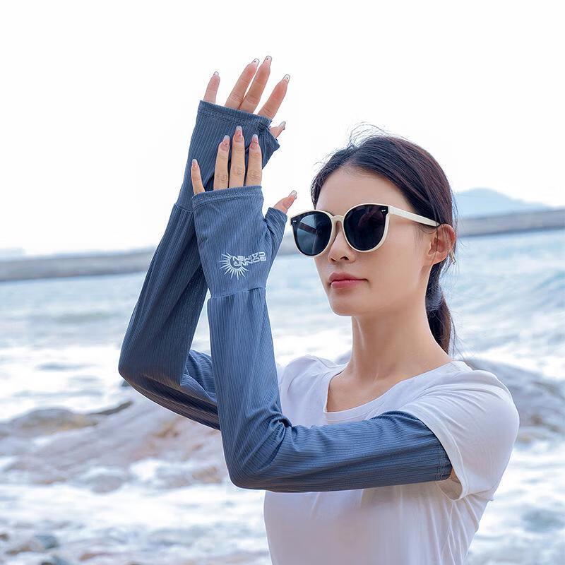 MEET SUNNY Women s Sun Protection Ice Sleeves M