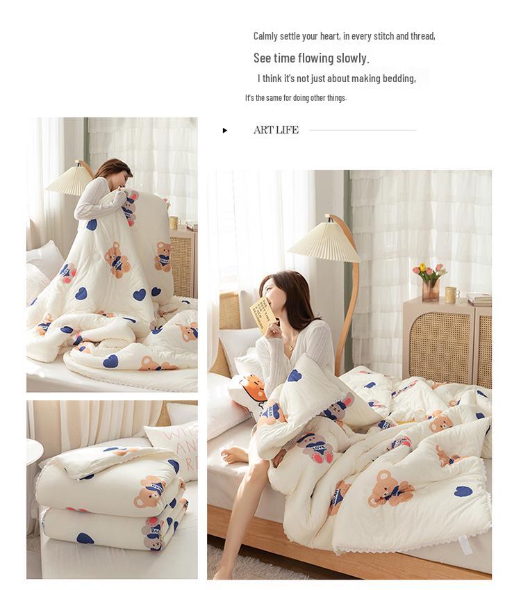 Class A Cotton Summer Quilt for Mother & Baby - Washable, Cool, Suitable for Children & Dorm Rooms