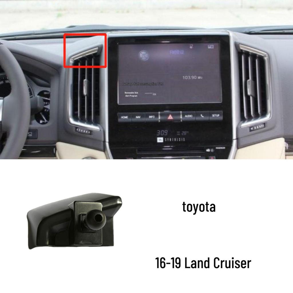 Car Phone Holder for Toyota 6th Gen Camry, Corolla, Highlander - Clip Base Accessory