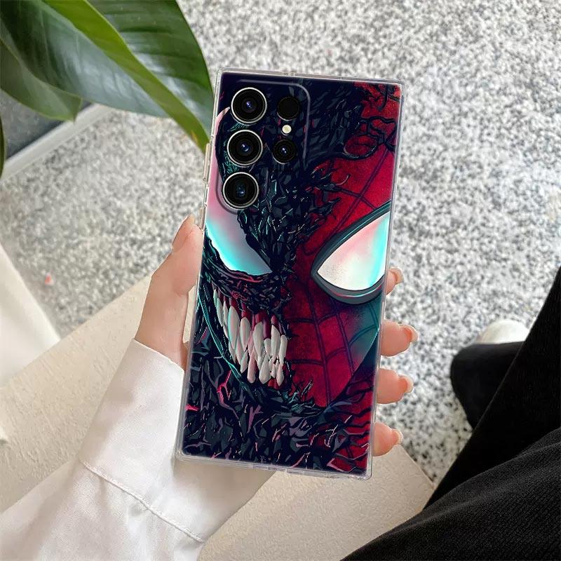 Mavel The Avengers Transparent Case For Samsung Galaxy S26 S25 Ultra S24 S22 S26 Plus S20 S23 S21 S25 FE 5G Clear Silicone Cover