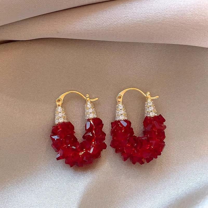Vintage Luxe Anke La Red 925 Silver Earrings Zircon Studs Minimalist Elegant Fashion Jewelry For Women
