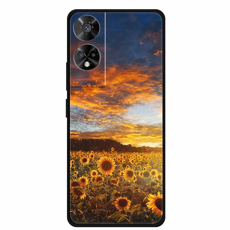 For TCL 50 5G Case Original Soft Silicone TPU Phone Cases Back Cover For TCL 50 XE 5G 50XE Fashion Planet New Coque Black Bumper