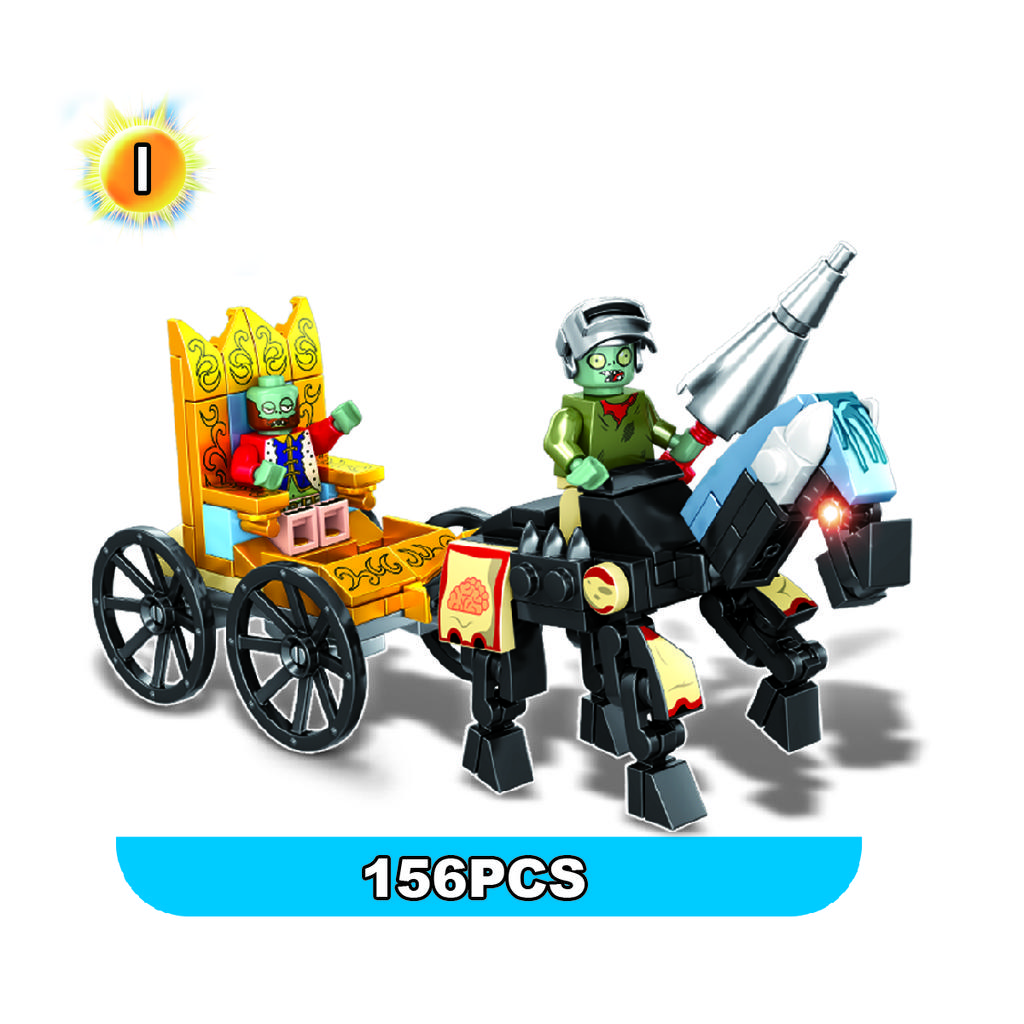 Non-Toxic Plants Vs Zombies 3 Building Blocks Toy Zombie Game Character Blocks Assembly Model Kids Toys Interactive Games Halloween Gifts