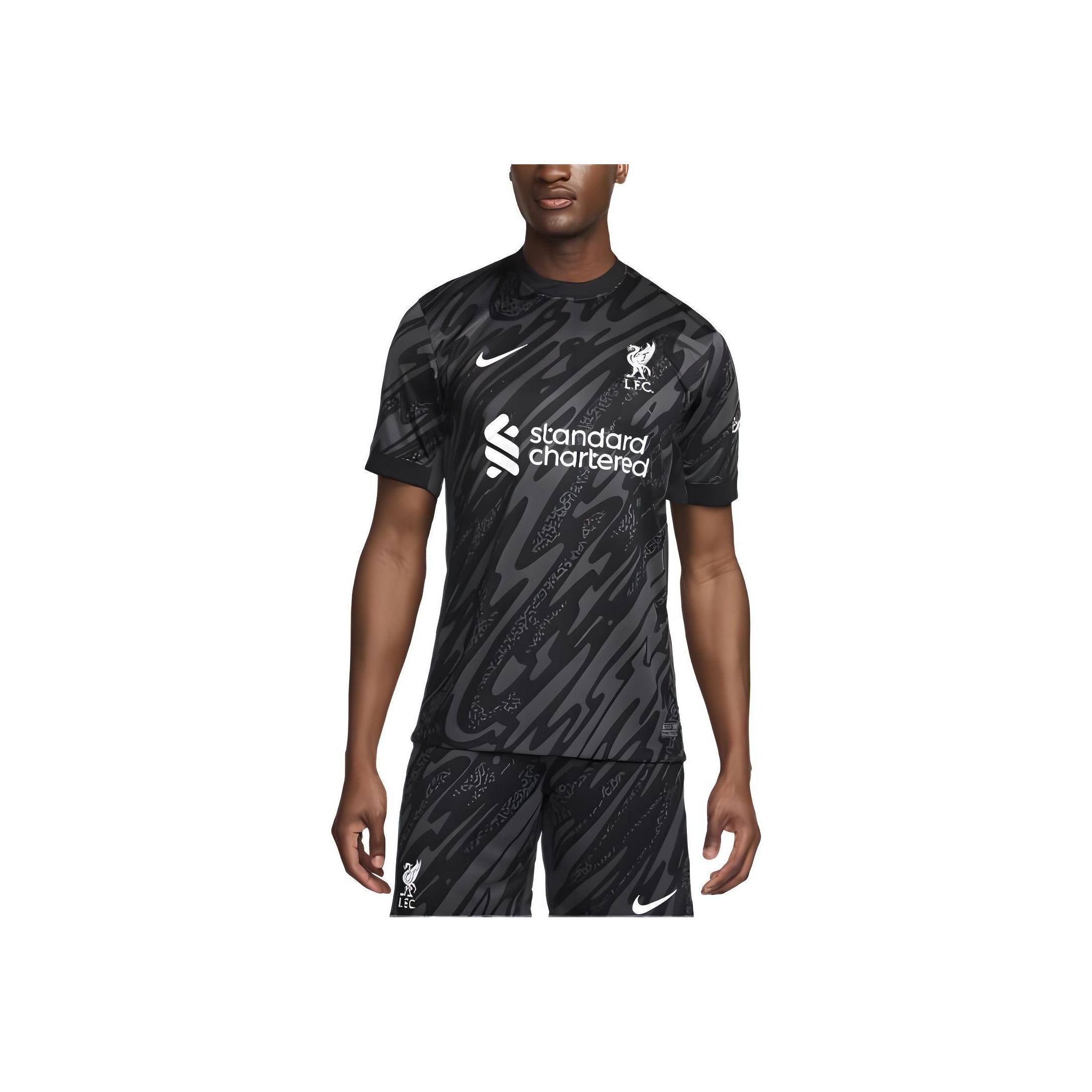 

Nike Футболка мужская FCDri-Fit FW24 Liverpool Football Club с вышитым логотипом и принтом по всей поверхности, удобная повседневная футболка с коротким рукавом, FN8802-061 L