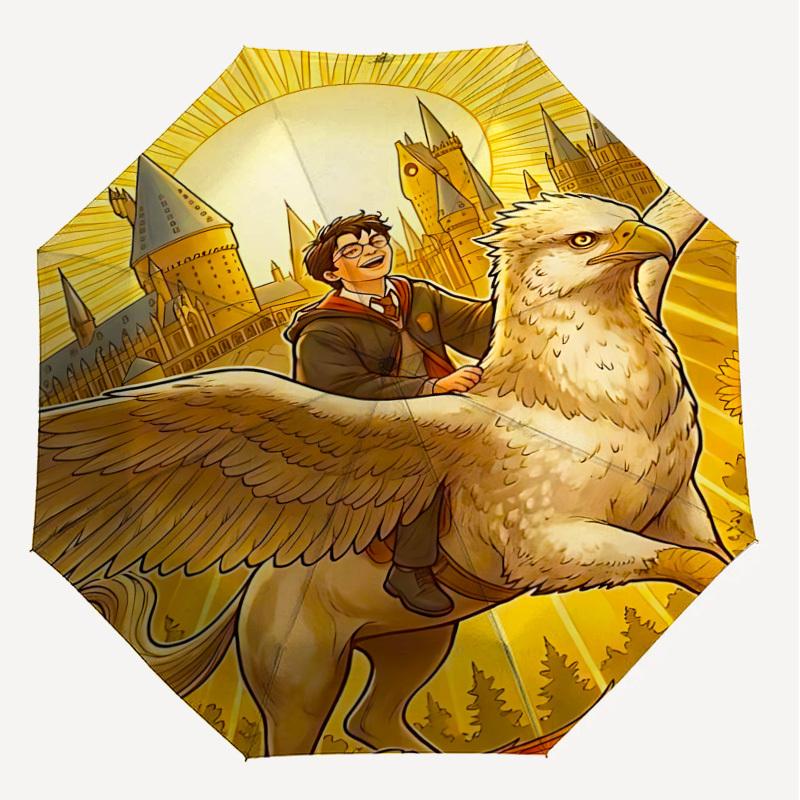 1 Stück Hogwarts Adler-Schirm - 8 Speichen verstärkt, Automatisches Öffnen, Leicht & Langlebig, Süßes Modeaccessoire für Draußen, D2701