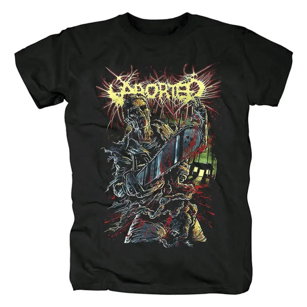 Men Women Short Sleeve High Quality Aborted Grindcore T Shirt  Vintage Metal Punk Rock Band Cotton T-shirt Y2k Tops Streetwear