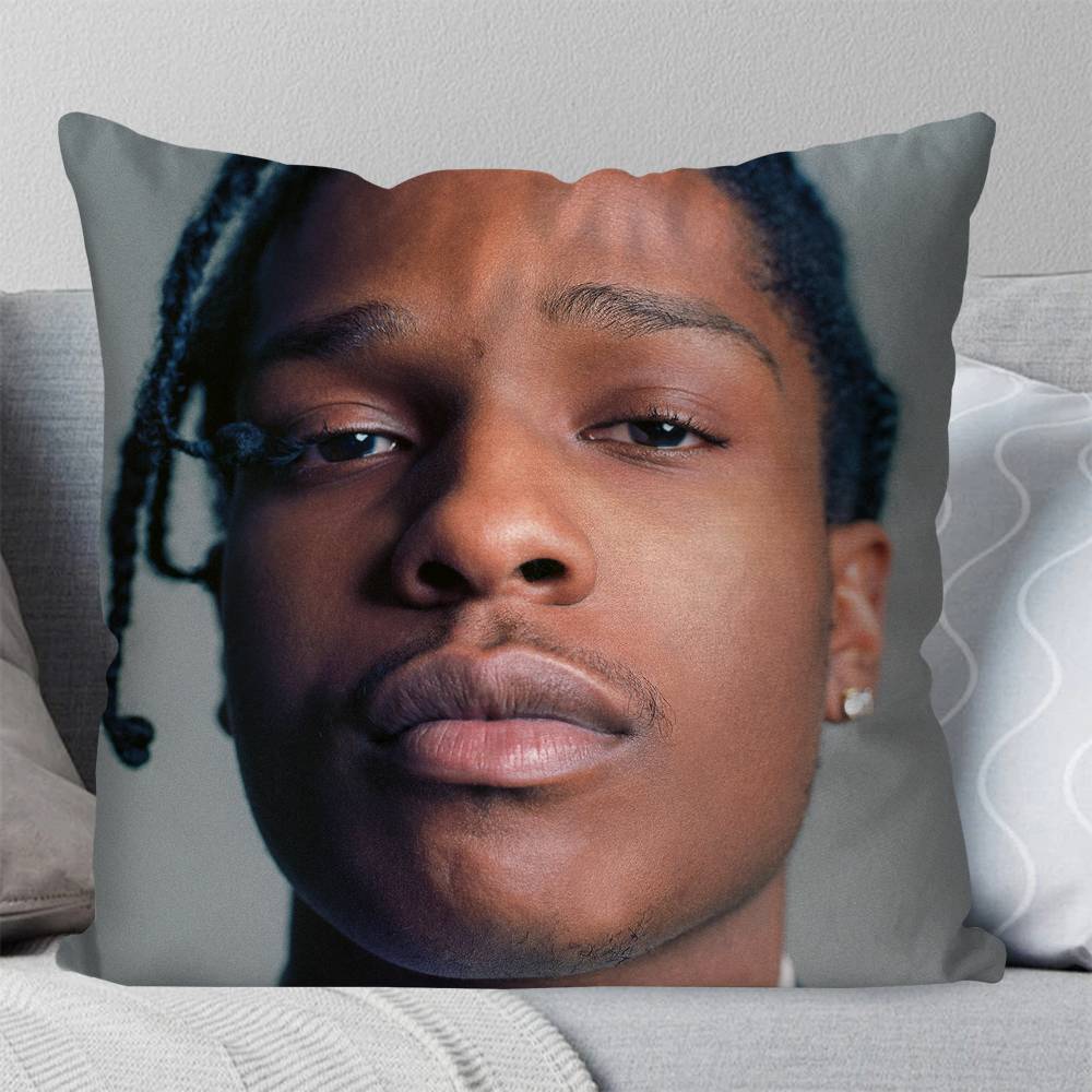 Rapper A-ASAP R-Rocky Pillow Case Square Pillow Bedroom Sofa Leisure Comfort Cushion Car Living Room Home Decoration